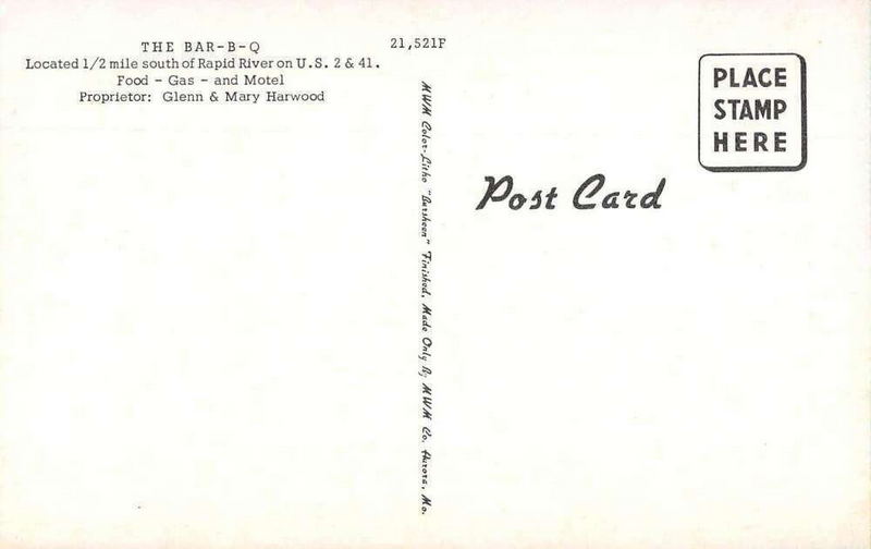 Hi-Ways Motel and Bar-B-Que Restaurant - Vintage Postcard (newer photo)